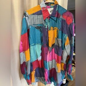 Men’s country western Button-Up Shirt
Vintage Sz med